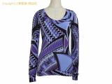 LZLZ13722 : 【EMILIO PUCCI/エミリオプッチ】カットソー トップス プッチ柄 36RN95 レーヨン100% 紫 36サイズ レセット 瀬戸質店【中古B】の詳細はこちらから