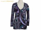 LZLZ13724 : 【EMILIO PUCCI/エミリオプッチ】カットソー トップス プッチ柄 17RM32 レーヨン100% 紫 38サイズ レセット 瀬戸質店【中古B】の詳細はこちらから