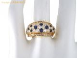 L17864 : K18YG サファイア 約 0.75ct ダイヤ 約 1.22ct リング #14 レセット 瀬戸質店【中古B】【IP】の詳細はこちらから