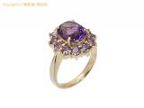 L17981 : K18YG 紫色石 花モチーフ リング #12.5 レセット 瀬戸質店【中古B】【IP】の詳細はこちらから
