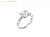 L17936 : Pt950 ダイヤ 約 2.442ct E-SI1 ダイヤ 約 0.36ct ハートシェイプ リング #16.5 レセット 瀬戸質店【中古A】【IP】の詳細はこちらから