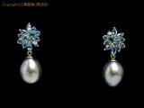 LZLE5425 : K18YG ブラックパール 青色石 約 1.02ct 1.02ct 花 フラワーデザイン デザインピアス レセット 瀬戸質店【中古B】の詳細はこちらから