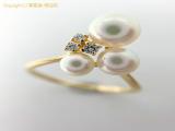TM2005087 : MIKIMOTO ミキモト K18 18金イエローゴールド アコヤパール 3P リング 指輪 6号の詳細はこちらから