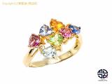 TM2012130 : K18 18金イエローゴールド 色石 マルチ リング 指輪 15号 鑑別書付きの詳細はこちらから