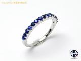 TM2107066 : K18WG 18金ホワイトゴールド ブルーサファイア ハーフエタニティ リング 指輪 15号 0.60ct ミニカード付きの詳細はこちらから