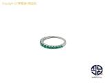 TM2307043 : Pt950 プラチナ エメラルド0.35ct ハーフエタニティ リング 指輪 約11号 アクセサリーの詳細はこちらから