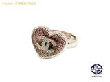 TM2306038 : CHANEL シャネル ココマーク ラインストーン ハート リング 指輪 52号(実寸約11.5号) アクセサリーの詳細はこちらから