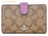 SA529955 : コーチ COACH シグネチャー ミディアムウォレット 23553 カーキ/ライラックベリーの詳細はこちらから