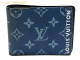 SA532517 : ルイ・ヴィトン LOUIS VUITTON モノグラム メンズ 二つ折り札入/財布 ポルトフォイユ・スレンダー M82798 ブルー/ホワイトの詳細はこちらから