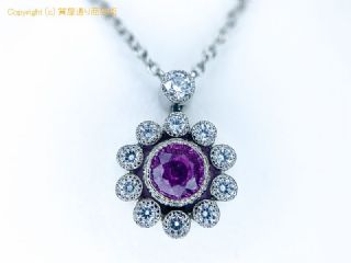 ティファニー TIFFANY/ティファニー エンチャントフラワー PT950(プラチナ) ピンクサファイア ネックレス 【 TM2004039 】の基本紹介画像