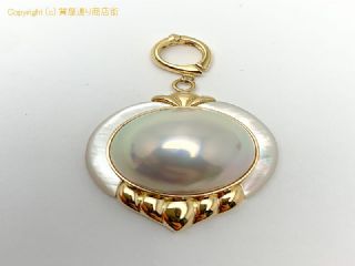 K18/18金 マベパール シェル ペンダント 【 TM2004040 】の基本紹介画像