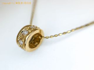 K18 18金 ダイヤモンド 輪っか ネックレス NC 40cm 【 TM2004057 】の基本紹介画像
