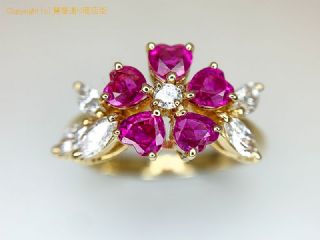 K18 18金 ルビー ダイヤモンド リング ルビー1.19ct ダイヤ0.49ct 指輪 11号 ミニカード付 【 TM2004064 】の基本紹介画像