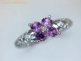 田崎真珠 TASAKI 田崎 PT900 ピンクサファイア ダイヤ リング 指輪 14号 ミニカード付 【 TM2004044 】の基本紹介画像