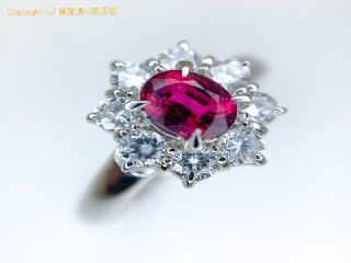 PT900 プラチナ ルビー ダイヤモンド リング 0.41ct 指輪 9号 【 TM2004124 】の基本紹介画像