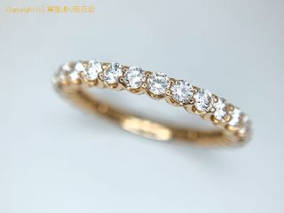 750 18金ピンクゴールド ダイヤモンド エタニティ リング D0 75 指輪 13号 質屋通り商店街 78 St