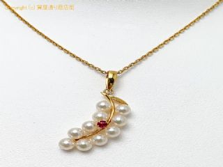 K18 18金 イエローゴールド ベビーパール ネックレス40cm 【 TM2004163 】の基本紹介画像