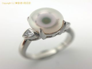 PT900 プラチナ アコヤパール ダイヤ リング 8.8mm 指輪 8号 【 TM2004185 】の基本紹介画像