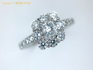 PT900 プラチナ 角ダイヤ ファッション リング 指輪 D0.26ct 14号 【 TM2004190 】の基本紹介画像