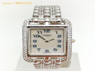 エルメス HERMES エルメス ナンタケット K18WGダイヤモンドベゼル 18金 NA1.292 レディース 腕時計 電池式 QZ 【 TM1512017 】の基本紹介画像
