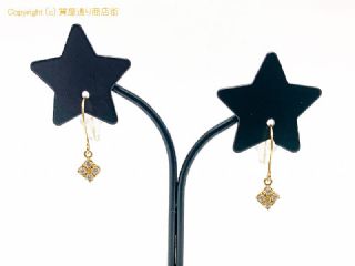 K18 18金イエローゴールド ダイヤモンド ピアス D0.05/0.05ct 【 TM2005082 】の基本紹介画像