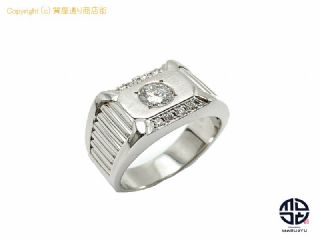 PT900 プラチナ ダイヤモンド 印台 メンズ リング D0.437ct 指輪 20号 【 TM2005089 】の基本紹介画像
