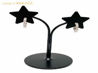 K18WG 18金ホワイトゴールド ダイヤモンド ピアス D0.25/0.25ct 【 TM2006030 】の基本紹介画像