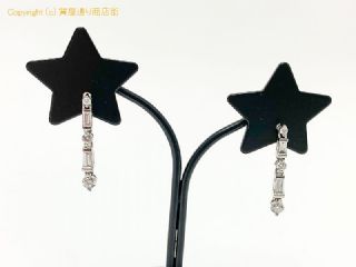 K18 18金ホワイトゴールド ダイヤモンド ピアス 【 TM2006055 】の基本紹介画像