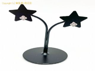 K18WG 18金ホワイトゴールド ダイヤモンド 花モチーフ ピアス D0.10/0.10ct 【 TM2006056 】の基本紹介画像