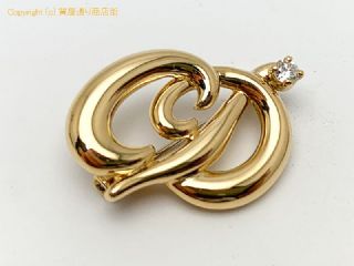 クリスチャン ディオール DIOR ディオール 750 18金イエローゴールド ダイヤモンド ブローチ 【 TM2006082 】の基本紹介画像