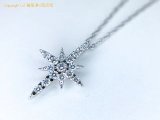 スタージュエリー STAR JEWERLY スタージュエリー K18 18金ホワイトゴールド ダイヤ ネックレス 40cm 【 TM2006174 】の基本紹介画像