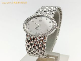 GIVENCHY ジバンシー 750 18金ホワイトゴールド 金無垢 12PD ダイヤベゼル レディース 腕時計 クオーツ 電池式 【 TM2007024 】の基本紹介画像