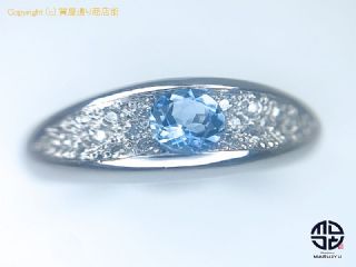 Pt900 プラチナ900 アクアマリン リング 指輪 11号 【 TM1907045 】の基本紹介画像