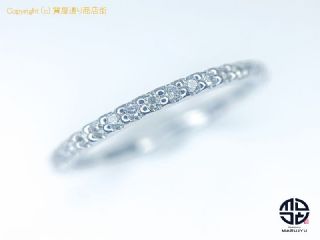 K18WG 18金ホワイトゴールド ダイヤモンド ハーフエタニティ リング D0.10ct 指輪 3号 ピンキーリング 【 TM2007266 】の基本紹介画像