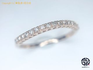 K18 18金ピンクゴールド ダイヤモンド ハーフエタニティ リング D0.11ct 指輪 5号 ピンキーリング 【 TM2007268 】の基本紹介画像