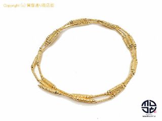 K18 18金イエローゴールド ブレスレット バングル 10.4g 【 TM2008099 】の基本紹介画像