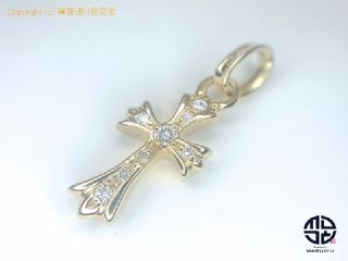 K18 18金イエローゴールド ダイヤモンド クロス リバーシブル ペンダント チャーム 【 TM2008098 】の基本紹介画像