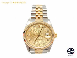 ロレックス ROLEX ロレックス 16233G デイトジャスト コンピュータ文字盤 YG SS コンビ K番 メンズ 腕時計 AT 自動巻き 【 TM2008169 】の基本紹介画像