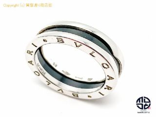 ブルガリ BVLGARI ブルガリ セーブザチルドレン B-ZERO1 SV925 シルバー 黒セラミック リング 指輪 サイズ59 【 TM2009222 】の基本紹介画像