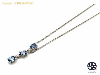 PT950 850 プラチナ アレキサンドライト ネックレス アレキ0.30ct ダイヤ0.01ct 50cm ミニカード付 【 2010127 】の基本紹介画像