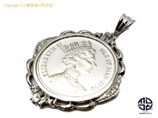 PT1000 純プラチナ PT900 エリザベス2世 1/5オンス 1990 金貨 コイン ペンダント チャーム 【 TM2011118 】の基本紹介画像