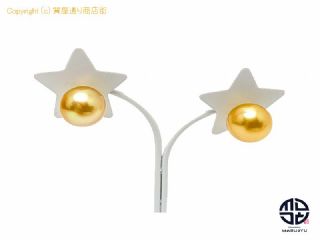 K18 18金イエローゴールド ゴールドパール 白蝶 真珠 ピアス ナチュラルカラー ミニカード付 【 TM2011126 】の基本紹介画像