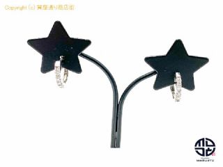 K18WG 18金ホワイトゴールド ダイヤモンド 輪っか状 フープ ピアス D0.10/0.10ct 【 TM2011128 】の基本紹介画像