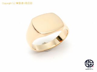 K18 18金イエローゴールド 印台 メンズ リング 指輪 18号 11.3g 【 TM2012094 】の基本紹介画像