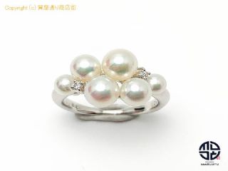 K18WG 18金ホワイトゴールド アコヤベビーパール リング 指輪 12号 【 TM2012096 】の基本紹介画像