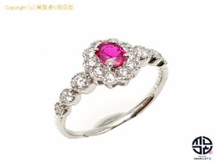 PT900 プラチナ ルビー ダイヤモンド ルビー0.331ct ダイヤ0.37ct リング 指輪 13号 【 TM2012098 】の基本紹介画像