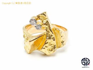 LAPPONIA ラポーニア 750 18金イエローゴールド ダイヤモンド D0.038ct リング 指輪 14号 フィンランド 【 TM2012131 】の基本紹介画像