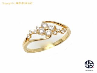 K18 18金イエローゴールド ダイヤモンド リング 指輪 D0.30 12号 【 TM2012138 】の基本紹介画像