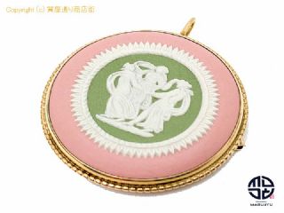 Wedgwood ウェッジウッド 375 K9 9金イエローゴールド ジャスパーカメオ ペンダント ブローチ 【 TM2101022 】の基本紹介画像