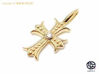 K18 18金イエローゴールド ダイヤモンド クロス ペンダント チャーム 【 TM2101027 】の基本紹介画像